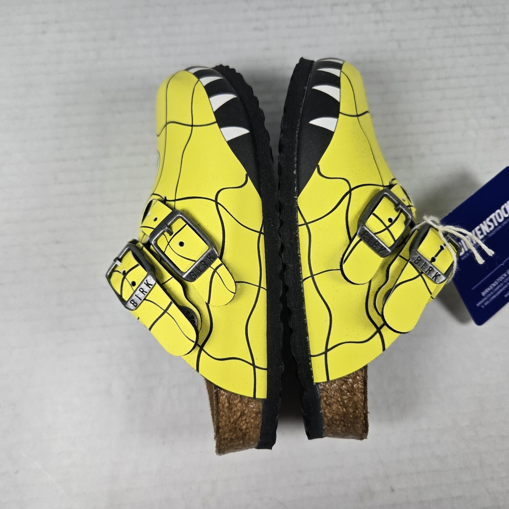Birkenstock Kids Unisex Kay Clogs Yellow Monster Dinosaur Clogs Mules C8 toddler - Picture 7 of 10